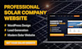 create a modern solar energy website for solar companies
