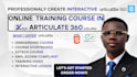 create interactive course content in articulate 360, storyline course creation