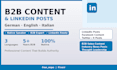 write german b2b content and linkedin posts