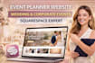 do squarespace event planner website wedding organizer website corporate event