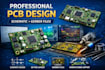 design pcb layout schematics and circuit, multilayer rigid pcb arduino in eagle