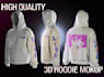 create a 3d hoodie mockup with your custom design
