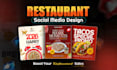 design high coverting restaurant social media posts