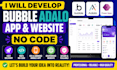 develp bubble adalo app website no code power apps ios android mobile app