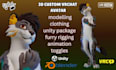 do custom 3d furry vrchat avatar nsfw vtuber model streaming