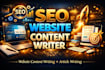 be your SEO website content writer, website content writer, article writing