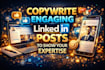 copywrite engaging linkedin posts to show your expertise
