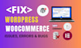 fix wordpress bugs and errors