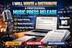 write and distribute a professional music press release