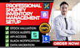 setup shopify inventory managament beelow assisty prediko thrive sumtracker