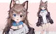 create live2d vtuber model, chibi vtuber avatar, live2d rigging, 2d vtuber model