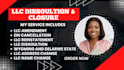 close or dissolve llc, close ein, c corp, final tax return, annual report, boi