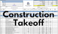 do construction cost estimation, material takeoff and quantity takeoff
