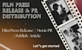 write press release, PR distribution, publish article on media news sites