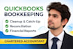 quickbooks bookkeeping, cleanup, catch up and financial reporting as ca
