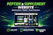 build peptide website supplement store nutraceutical woocommerce shopify store
