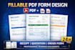 create receipt fillable pdf order intake form quotation estimates design