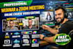 edit webinar, zoom meeting, online course and presentation