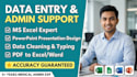 do data entry, powerpoint presentation, excel data cleaning