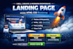 create a modern responsive landing page using HTML CSS bootstrap