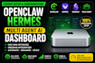 install openclaw bot open claw hermes mac mini multi agent dashboard obsidian