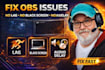 fix obs lag, black screen, audio delay and stream quality issues