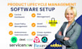 setup product lifecycle management software via airtable aha geniuserp teamcente