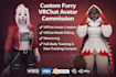 create custom 3d vtuber model, furry anime vrchat avatar with facial tracking