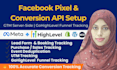set up meta facebook pixel, conversion API, gohighlevel and utm tracking