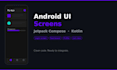 build android UI screens using jetpack compose