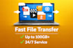 do fast file uploading and downloading with high speed internet