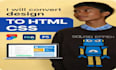 convert design to HTML CSS