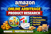 do product research for amazon online arbitrage fba