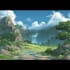 do a anime background, 2d environment, landscape