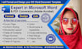 format and design your ms word document template