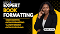 do book formatting, publishing and layout design