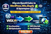 migrate openai codex website to wordpress wix shopify squarespace rebuild export