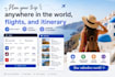 plan your trip anywhere in the world, flights and itinerary