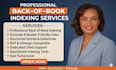 create comprehensive back of book indexing for you