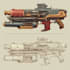 draw your weapon concept art in awesome details