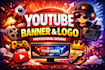 create professional youtube banner and logo