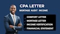 create CPA letter for mortgage, income verification and comfort letter