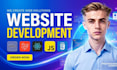 do custom website development as full stack developer, front end developer