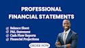 prepare balance sheet profit and loss cash flow statements