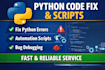 fix python code errors and create simple automation scripts