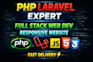 build responsive website with PHP laravel, js, bootstrap