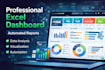 create a professional excel dashboard with interactive charts