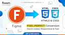 convert figma to webflow or HTML CSS responsive landing page