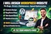 design wordpress website fix bugs errors maintenance speed optimization