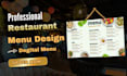 design digital menu, restaurant menu, food menu, TV screen menu board